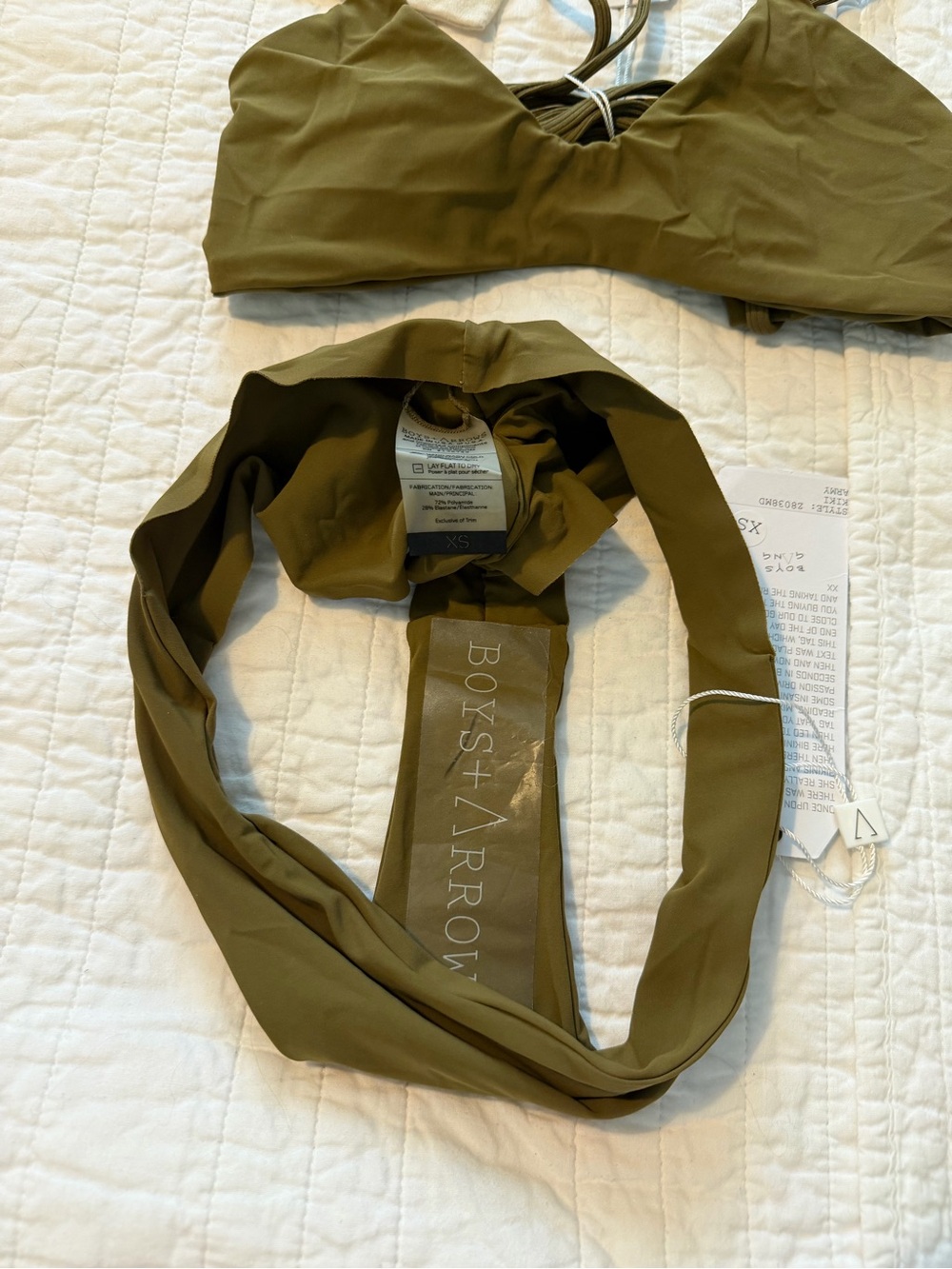 Boys + Arrows Olive Green Two-Piece Bikini Set - Picture 4 of 8
